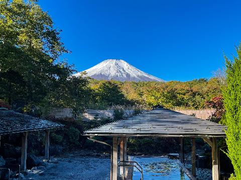 紅富士の湯、露天風呂からの富士山